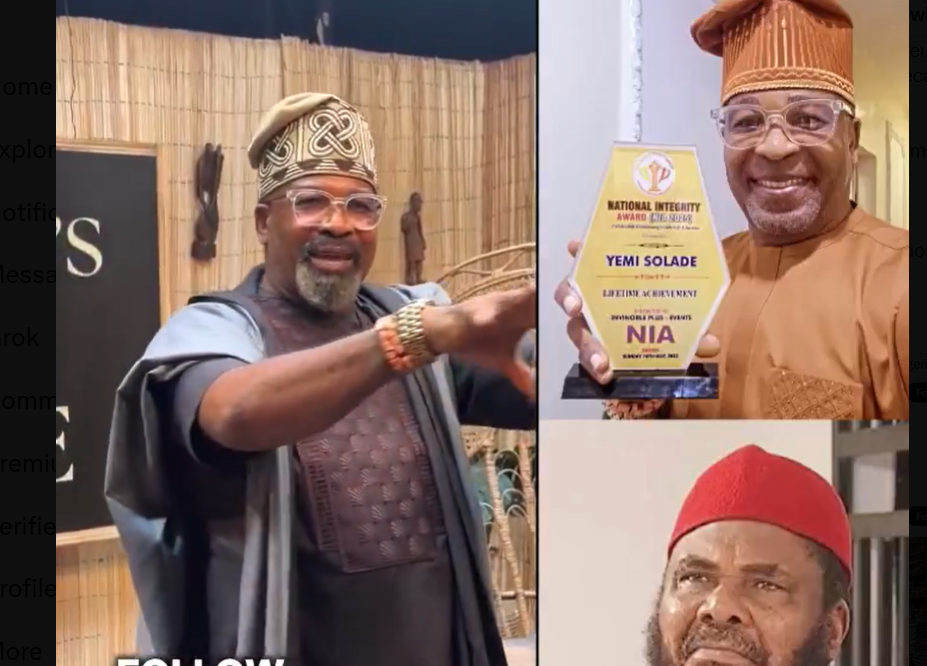 Yemi Solade emphatically said Nollywood Icon, Pete Edochie is his junior in the industry. — False..